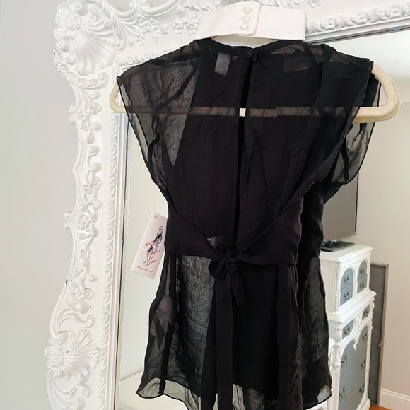 VINTAGE Karl Lagerfeld of Chanel 100% SILK Top COLLECTIBLE Dress Shirt - Picture 5 of 10